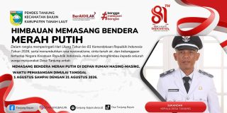 Himbauan Memasang Bendera Merah Putih Untuk Warga Desa Tanjung 